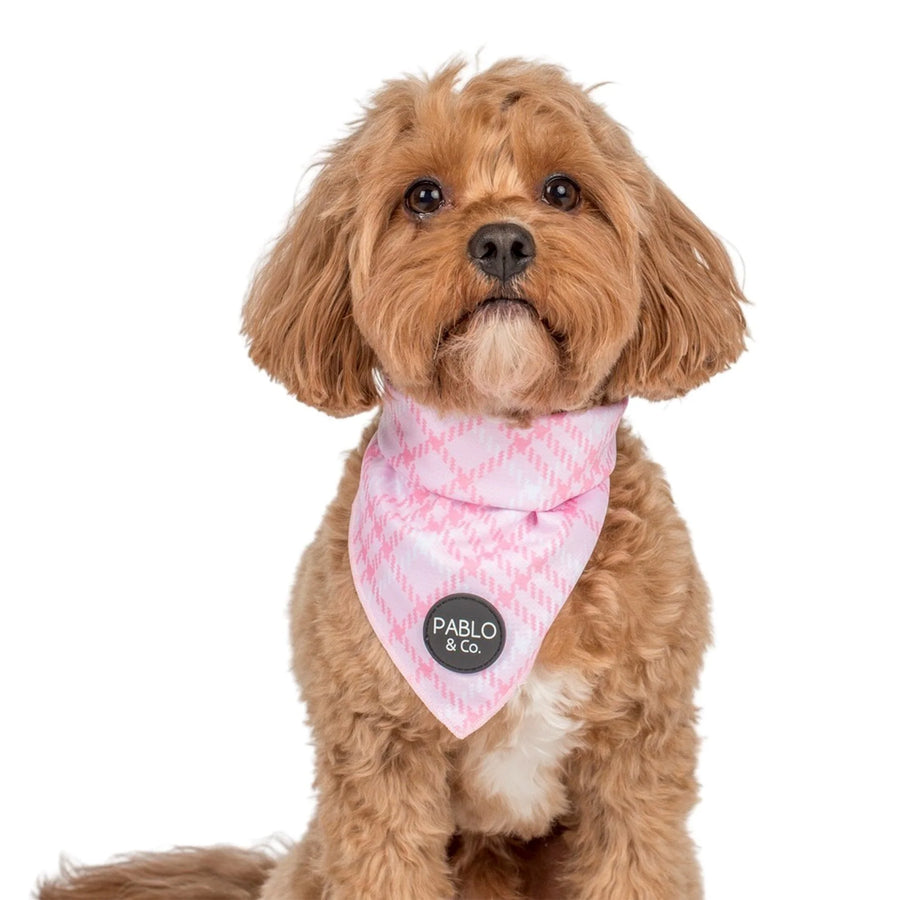 Pink Houndstooth Bandana