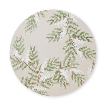 Snowberry Round Placemat Set 4