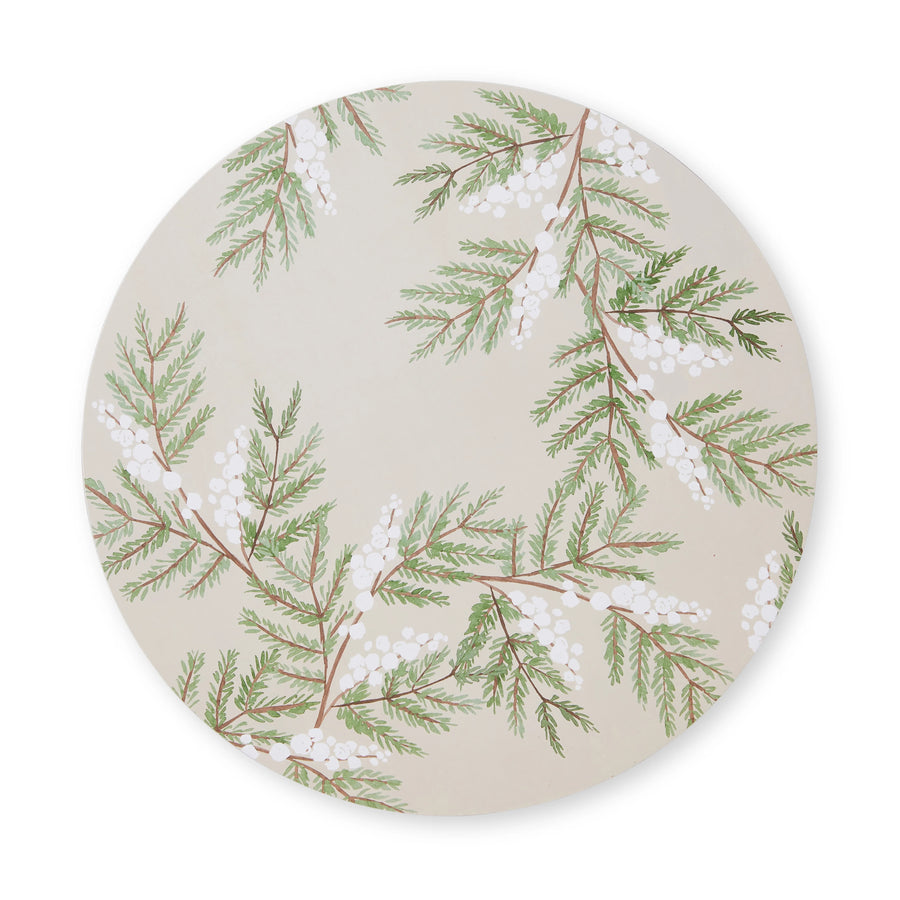 Snowberry Round Placemat Set 4