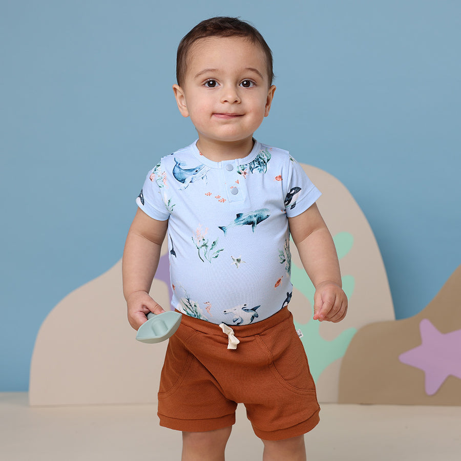 Blue Ocean Short Sleeve Bodysuit